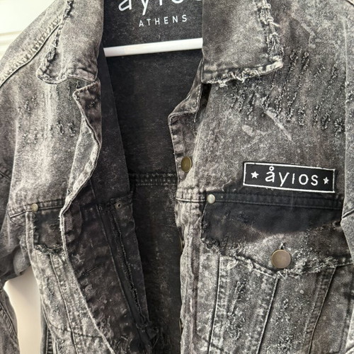 Ayios cropped jacket, grey, one size