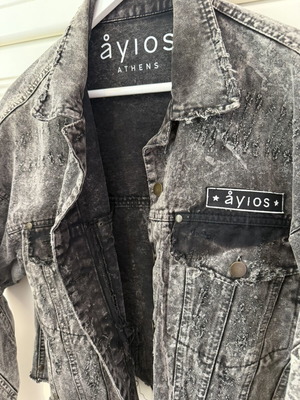 Ayios cropped jacket, grey, one size