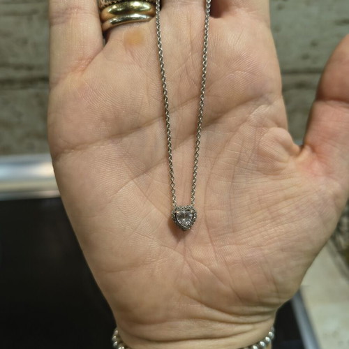 Pandora silver heart necklace 925 ALE like new