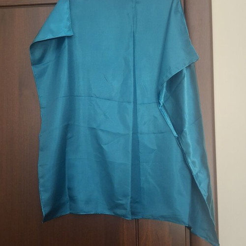 Square scarf satin fabric petrol color like new