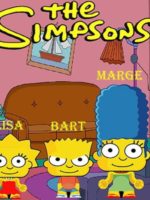 The Simpsons φιγούρες χαρτοάνθρωπα καινούργιες με χαρακτήρες Maggie, Lisa, Bart, Marge, Homer