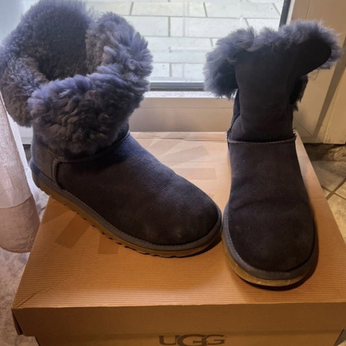 Ugg boots like new, leather, size 37, purple