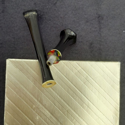 Wooden cigarette pipe with agate used