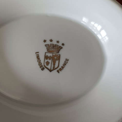 Limoges soup tureen from French porcelain like new with floral design
