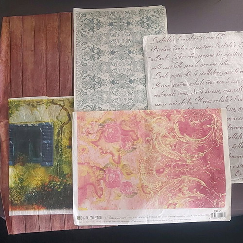 Rice papers new, pack of 5 for artistic creations