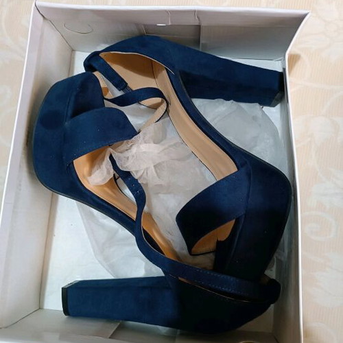 GoGo Shoes Blue Sandals Size 41 Like New
