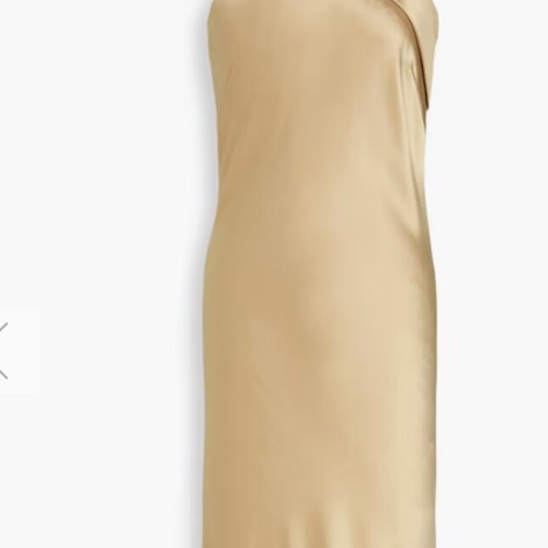 Gold maxi dress like new, size small, halter neck with back ribbon