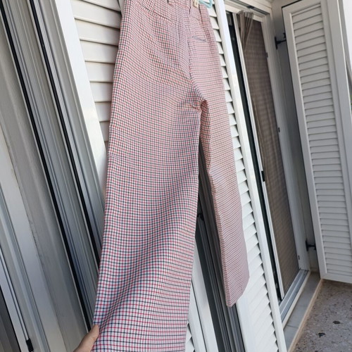 Summer checked pants Pull & Bear small, like new, bootcut straight fit