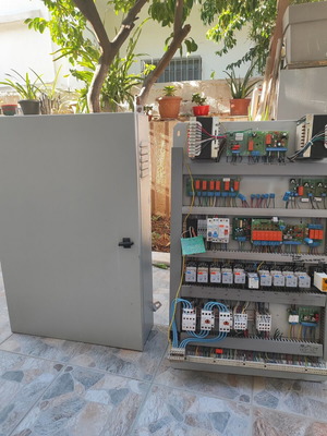 Industrial electrical control panel like new with contactors and relays