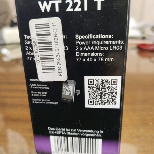 Radio controlled WT 321 digital alarm clock with temperature