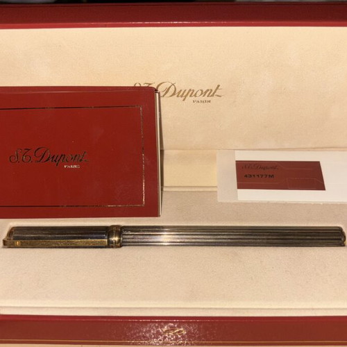 S.T. Dupont Gatsby 18K Gold Fountain Pen 431177M 1994 Full Set