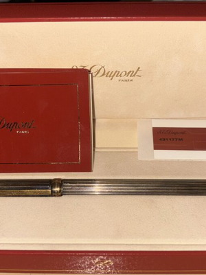 S.T. Dupont Gatsby 18K Gold Fountain Pen 431177M 1994 Full Set