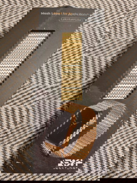 Λουράκι για apple watch 45 & 49mm Gold μπρασελέ