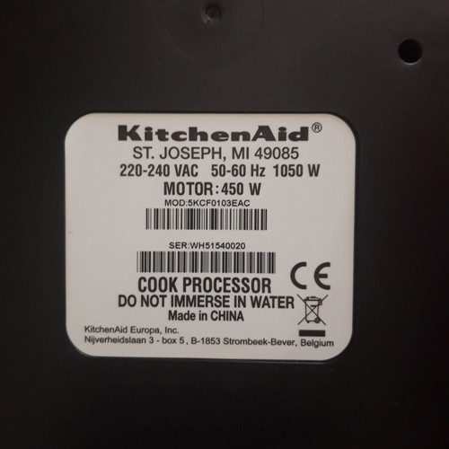 KitchenAid cooking processor with accessories