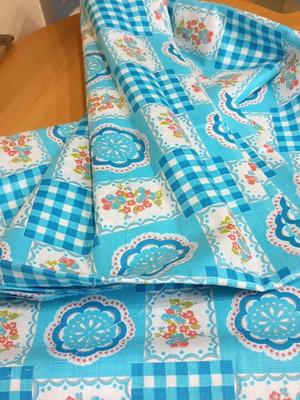 Vintage cotton fabric new, width 0.70 m, length 3 m