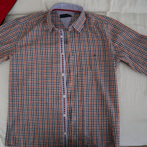 Tommy Hilfiger shirt like new, size M, blue and orange