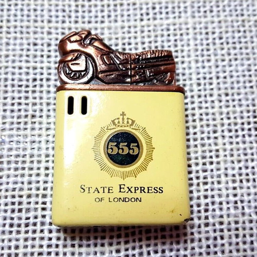555 State Express of London vintage lighter used with damage