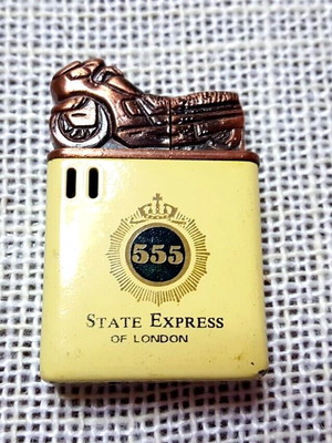 555 State Express of London vintage lighter used with damage