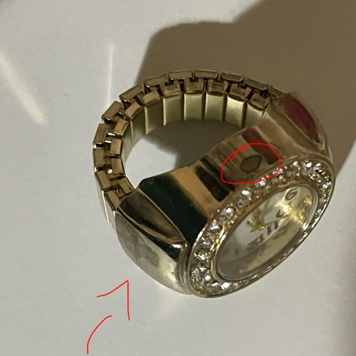 Watch ring used, gold-colored