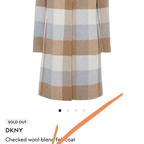 DKNY checked coat like new in beige and brown shades