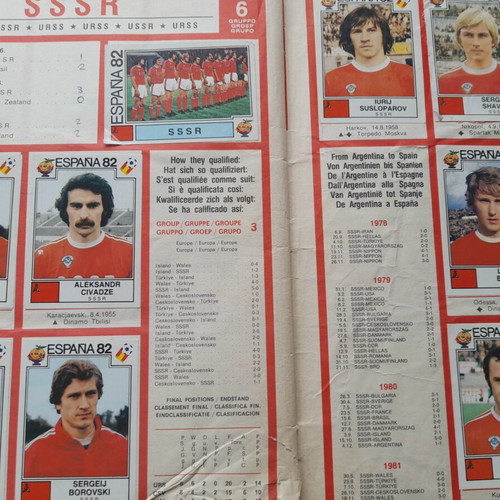 Panini Espana 1982 Mundial sticker album used, not reprint