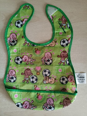 Laken Kukuxumuxu bib with pocket like new