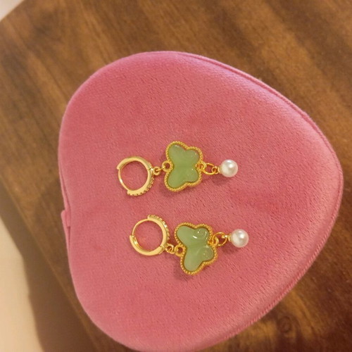 Steel butterfly earrings with precious stone long new