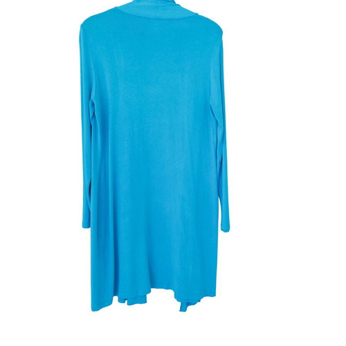 Yest long open turquoise cardigan like new, viscose with elastane, XL