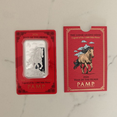 Pamp Suisse Lunar Year of the Horse 1Oz silver bar