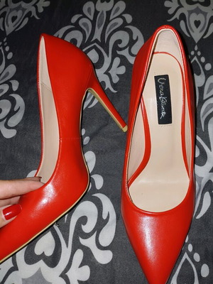 Red pumps size 38 like new