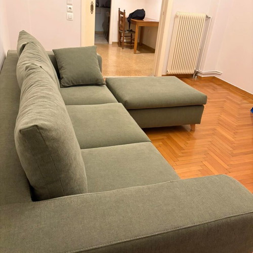 Furniture set like new including bed, sofa, fridge, kitchen, and dresser