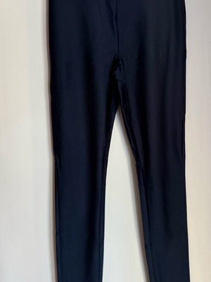 Stradivarius dark blue metallic leggings like new