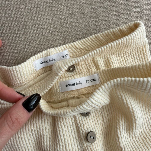 Baby pants with buttons for twins like new, 68 cm