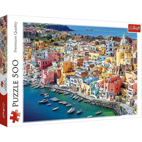 Trefl Puzzle 500 pieces Procida like new with puzzle glue