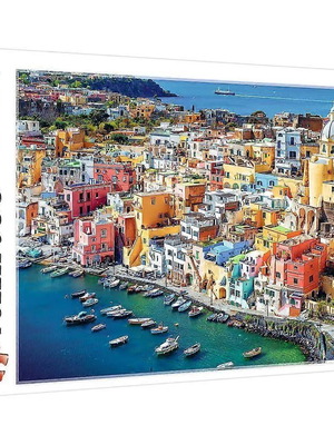 Trefl Puzzle 500 pieces Procida like new with puzzle glue