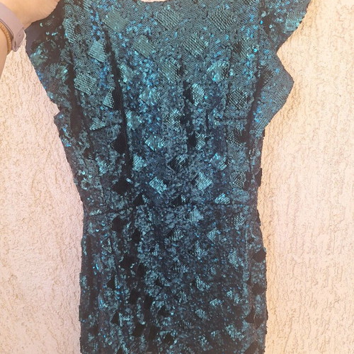 Zara emerald dress with embroidered sequins size Small like new