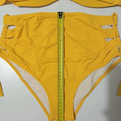 Yellow high-waisted bikini used, size S/M