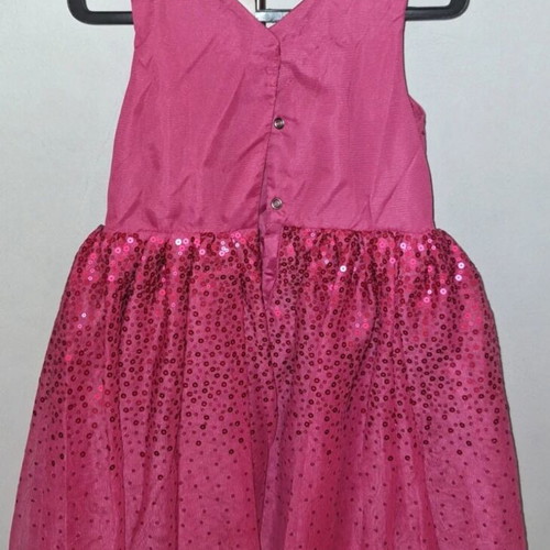 H&M Girl's Pink Sequin Party Dress with Tulle, Like New, Size 2-3
