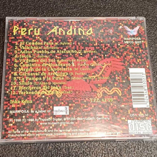 Inka Kenas Peru Andino CD used, folk music