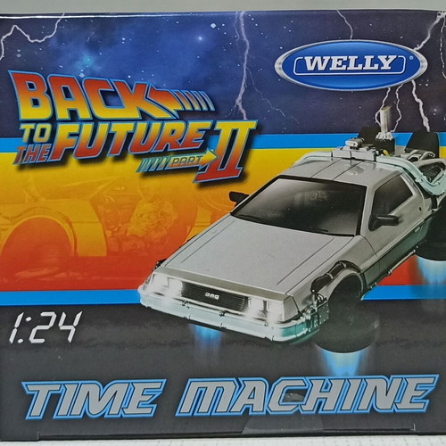 Welly Back to the Future II Time Machine DeLorean Fly Wheel 1:24 Toy Car new