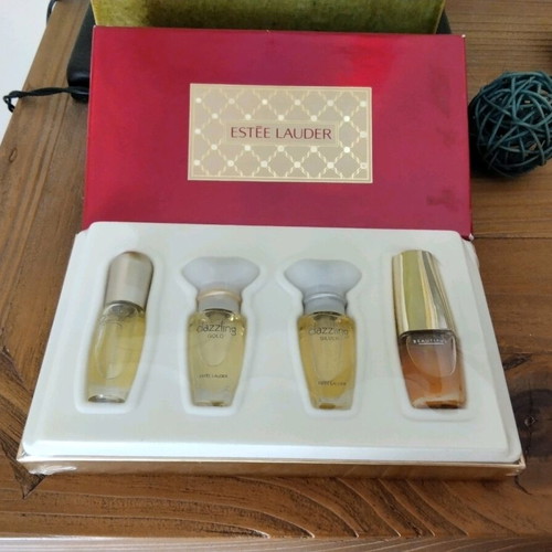 Vintage Estée Lauder collectible set with new mini perfumes
