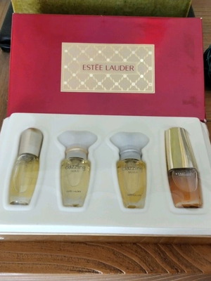 Vintage Estée Lauder collectible set with new mini perfumes