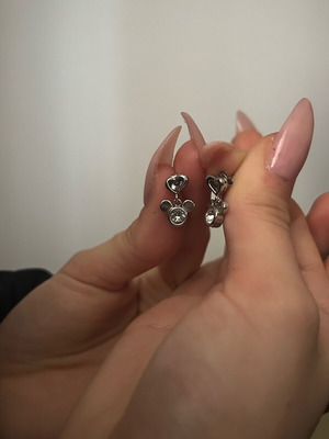 Disney stainless steel earrings like new, gray
