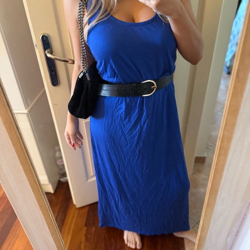 Maxi dress blue electric H&M like new, size Large
