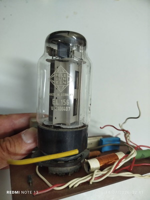 Πεντόδος λυχνία EL156 Telefunken μεταχειρισμένη, ελεγμένη 80%