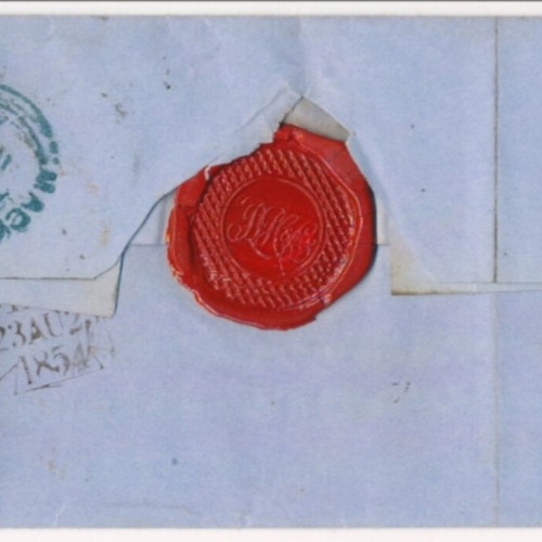 Registered London to Macclesfield 1854 postal cover with stamps