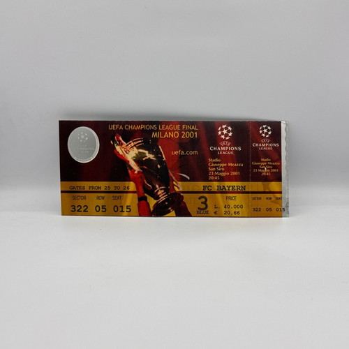 Champions League Final Ticket 2001 Bayern Munich - Valencia used