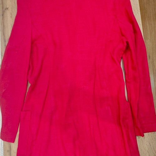 Red linen blazer Custommade like new
