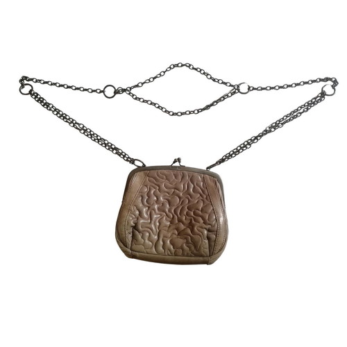 Max&Co Crossbody Bag used, beige with chain and quilted design