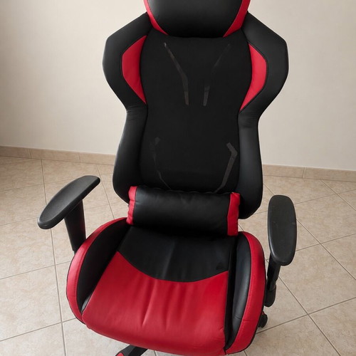 Gaming chair, black and red